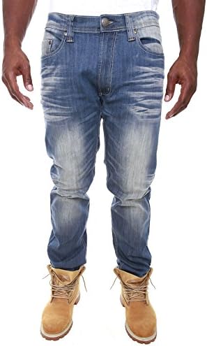 M1748 - Black MAKOBI Marbelized Wash Jeans with Lycra(40/32)