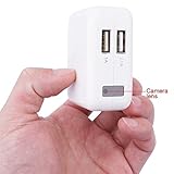 Romhn 8GB 1920x1080P HD Hidden Camera USB Wall Phone Charger Mini DV Video Recorder Motion Activated Camcorder Nanny Camera