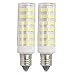 Ashialight E11 Base 50W Light Bulb, LED Mini Candelabra Bulb,Daylight,JD T4 bulb,120 volt,550LM,Clear Light Bulb (Pack of 2)