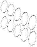 JOERICA 10Pcs Stainless Steel Women's Band Knuckle Stacking Midi Ring Silver-Tone