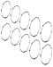 JOERICA 10Pcs Stainless Steel Women's Band Knuckle Stacking Midi Ring Silver-Tone