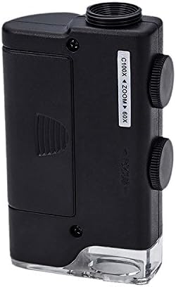 JoyUtoy 60-100X LED Currency-Detecting Cellphone Clip-On Microscope