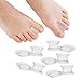 Povihome 10 Pack Gel Bunion Corrector and Toe Spacers Separators and Straightener Orthotics (4/10''Thick) for Sports Activities, for Men and Women Overlapping Toes, Bunion Pain Relief - Small Size