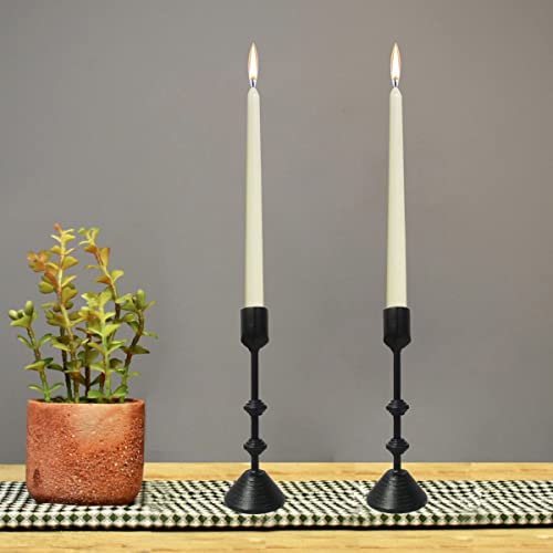 Iron Candlestick Holder Set 2 Iron Taper Candle Holder, Fits Standard