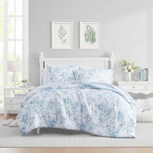Laura Ashley - Twin Comforter Set, Soft & Reversible Floral Bedding with Bonus…