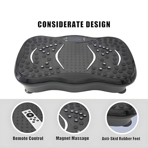 ALISMAEEL Vibration Plate Fitness Platform Exercise Machine Vibrating Lymphatic Drainage Shaking Full Body Shaker Workout Vibrate Stand Shake Board Sport Gym for Weight Loss Fat Burner for Women Men