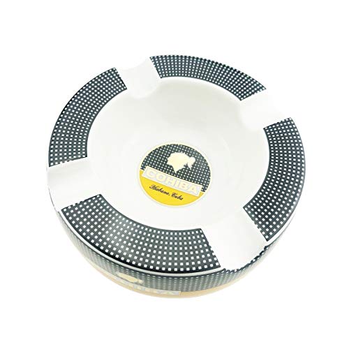 GUEVARA Cigar Ashtray Big Ashtrays for 8" Round Cigarettes Large Rest Outdoor Cigars Ashtray for Patio/Outside/Indoor Ashtray