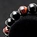 Merdia Men's Tiger Eye Stone Elastic Bead Bracelet with Loong Pattern Bead | Mens Jewelry | Loong Bracelet for Men | Mens Bracelet | Beaded Bracelet | Tiger Eye Bracelet Men | Crystal Bracelet