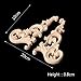 BloomingJS 1 Pair Wood Carved Corner Onlay Applique Frame Decor Furniture Unpainted Home