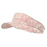 Hawaiian Pattern Visor (Light Pink, Adjustable)