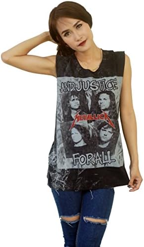 Bkksnow Metallica and justice for all Heavy Metal Black Tank Top Shirt