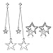 Star Tassel Earrings, Tassel Star Earring, Tassel Earrings with Star, Star Dangle Earrings Come with 1 Pair Star Stud Earrings, Star Earrings Set for Girls Women