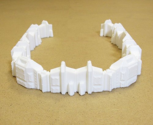 Connecting Barricade Wall Set, Terrain Scenery for Tabletop 28mm Miniatures Wargame, 3D Printed and Paintable, EnderToys