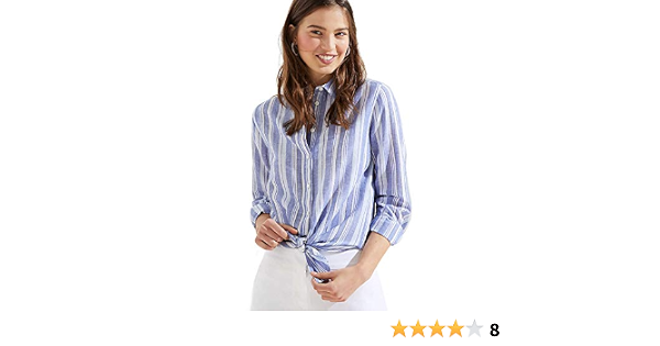 Linen Blend Gauze Button-Down Shirt 