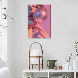 Retro Pink Disco Ball Posters Funky Cool Y2k