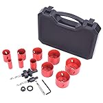 Bi-Metal-Hole-Saw-Kit-SUNGATOR-18-Piece-General-Purpose-34-to-2-12-Set-with-Case-Durable-High-Speed-Steel-HSS-Fast-Cut-Clean-Smooth-and-Precise-Holes-Through-Metal-Wood-Plastic-Drywall
