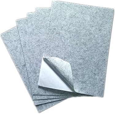Ranavy Self Adhesive Felt Sheet Pack Size A4 11.6"8.26" (Grey 5 pcs)