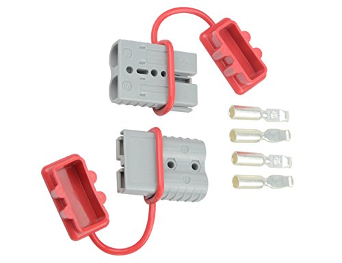 WGCD 120A Battery Quick Disconnect Connector Plug Kit Trailer Winch Connector Grey