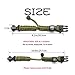 NEW-Vi Survival Bracelet, 5 in 1 Adjustable Survival Paracord Bracelet, Survival Gear Kit Includes Upgrade Compass, Loud Whistle