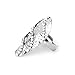 Punk Rhinestone Wave Pattern Nail Ring Finger Tip Art Jewelry Wedding Silver