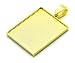 Xusamss Hip Hop DJ 18K Gold Plated Crystal Phonograph Tag Pendant Necklace with Chain
