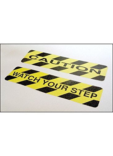 Caledonia Signs 59635 Watch Your Step Anti Slip Mat Label, 610 mm x 150 mm