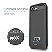 iPhone 7 Battery Case, QCell 4000mAh Dual Layer Slim Extended Battery Charging Case for Apple iPhone 7 2016 Release(4.7 inch) - Black