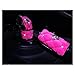 BlingSHD Plush Handbrake & Seatbelt Cover - 3 in 1 with Rhinestone Crown - Pink