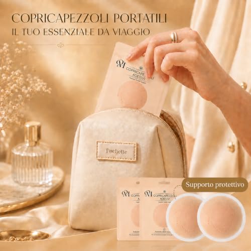 2 Pairs Women's Waterproof Silicone Nipple Covers, Reusable Invisible Nipple Covers, Strapless Cover, Backless Bra, Adhesive Bra, Breast Adhesive Cups