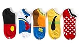 Disney Mickey And Friends Mood 5-Pack No Show Socks 9-11