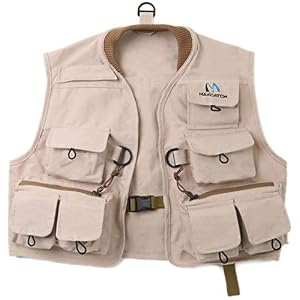 Sxxj Gilet De Pêche Pour Enfants Gilet De Mouche En Plein Air Pêche à La Mouche Jeunesse Gilet Pack 100% Coton Veste Kaki