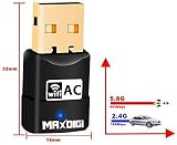 MAXZO AC600 WiFi Dongle Dual Band 5GHz Mini Wireless USB Adapter PC Laptop Win view 4