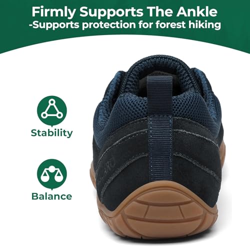 SAGUARO Wish Unisex Barefoot Shoes - Forest Outdoor Wide Toe Barefoot Shoes with Zero-Drop Sole Size 36-48