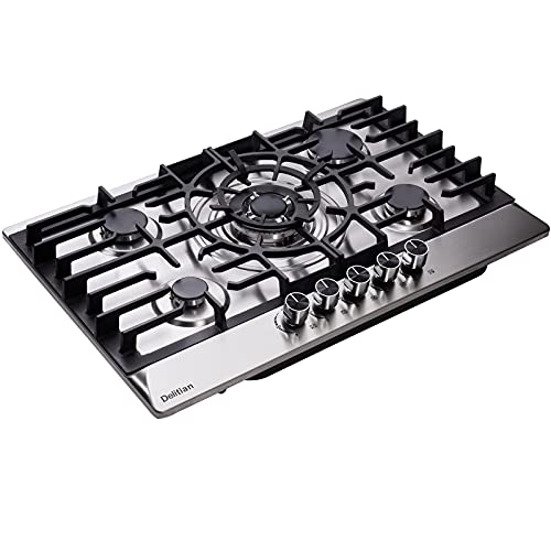 30 Inch Gas Cooktop DT5708 Stainless Steel 5 Burner Gas Cooktop LPG/NG