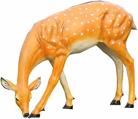 QHYT Garden Lifelike Decorations Lifesize Animal Statue Imitation Sika Deer