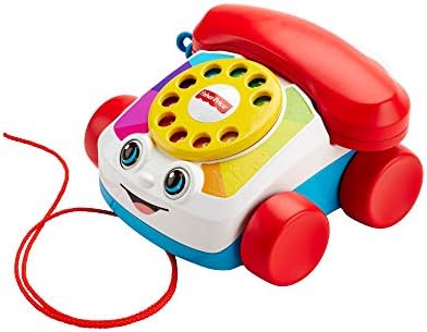 Fisher Price Fgw66 Fisher Price Chatter Telephone Klassisk Leksakstelefon Som Gar Att Dra Omkring Amazon Se Leksaker