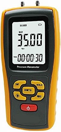 Pressure Manometer, Lifenergy Digital LCD Display Pressure Manometer, Lifenergy Portable LCD Display Differential Pressure Gauge Differential Manometer Range 35kPa