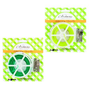 DollarItemDirect Twist Tie 100 feet with Displaynsr Cutter 2 Assorted 12 pcs Mdsgstrip Grdn, Case of 48