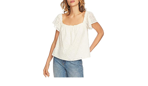 1. STATE Womens Ivory Eyelet Short 