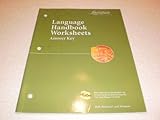 Language Handbook Worksheets Answer Key (Elements of Literature, 1st Course)