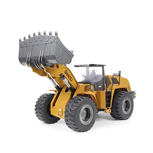 RCTOYS TR-213 10 CH Legierung Schaufel Radlader, 1:14 RC Ferngesteuerter Bagger Baustellen-Fahrzeug, Modell mit viele…