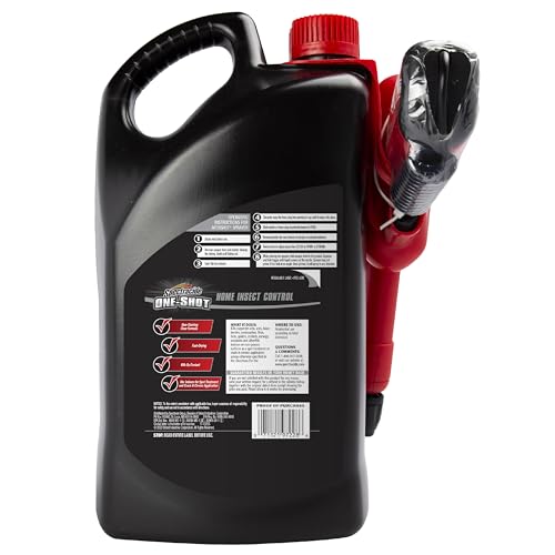 SPECTRACIDE ONE-SHOT HOME INSECT CONTROL, 1 GALLON, INSECTICIDE WITH ACCUSHOT SPRAYER FAST-DRYING FORMULA FOR RESIDENTIAL USE TO KILL 500+ LISTED INSECTS BY CONTACT