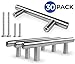 Kitchen Cabinet Door Handle Set: Modern Satin Nickel Stainless Steel Handles for Cabinets, Cupboards and Drawers - Silver T-Bar Pulls with 2 Mounting Screw Sets - 5” Length, 3” Center - 30 Pack