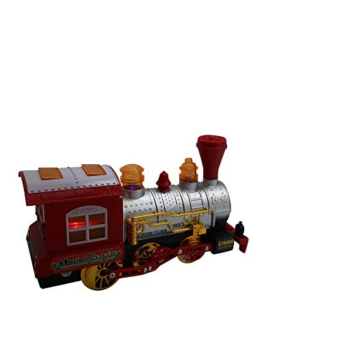 image for Forest & Twelfth Kids Bubble Blowing Toy Train, Bump & Go Steam Engine