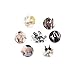 30 Pieces Metal Swim Suit Bra Hooks Replacements Bra Strap Slide Hook Nylon Coated 9 Shape (Inner Diamater 25mm, Black/Silver)