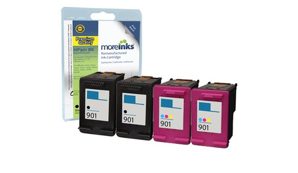 4 cartuchos de tinta para impresora HP Officejet J4580, color negro y  tricolor : Amazon.es: Informática