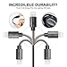 PURIDEA 6Ft iPhone Charger Cable, 5Pack 6 Feet Lightning Certified Fast Charging Cord Compatible for iPhone Xs Max X 8 7 6S 6 Plus iPad 2 3 4 Mini, iPad Pro Air, iPod (Black)