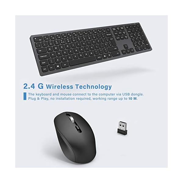 Wireless-Backlit-Keyboard-and-Mouse-Combo-Jelly-Comb-Illuminated-Rechargeable-USB-Keyboard-and-Mice-Qwerty-UK-Layout-for-PC-Laptop-Computer-with-Windows-System-24-G-Wireless-Space-Gray Wireless Backlit Keyboard and Mouse Combo, Jelly Comb Illuminated Rechargeable USB Keyboard and Mice Qwerty UK Layout…