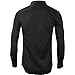 Men's Bamboo Fiber Dress Shirts Slim Fit Solid Long Sleeve Casual Button Down Shirts, Elastic Formal Shirts for Men,Black Shirts,16