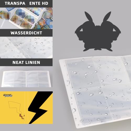 4 Pocket Book Binder for Cards, 30 Pages Capacity 240 Cards